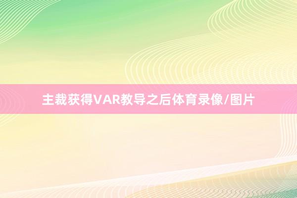 主裁获得VAR教导之后体育录像/图片