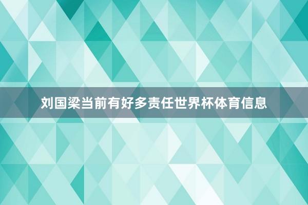 刘国梁当前有好多责任世界杯体育信息