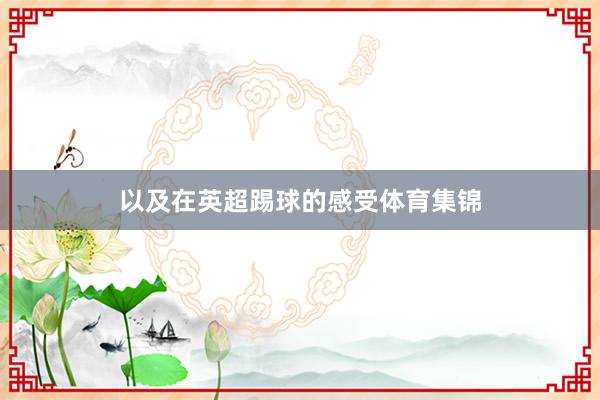 以及在英超踢球的感受体育集锦