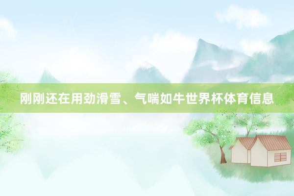 刚刚还在用劲滑雪、气喘如牛世界杯体育信息