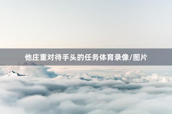 他庄重对待手头的任务体育录像/图片