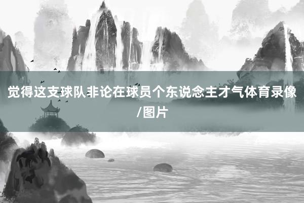 觉得这支球队非论在球员个东说念主才气体育录像/图片