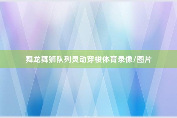 舞龙舞狮队列灵动穿梭体育录像/图片