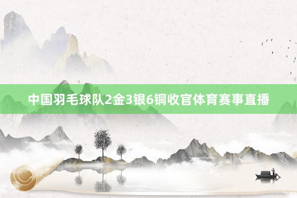 中国羽毛球队2金3银6铜收官体育赛事直播