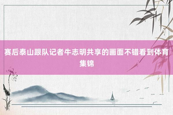 赛后泰山跟队记者牛志明共享的画面不错看到体育集锦