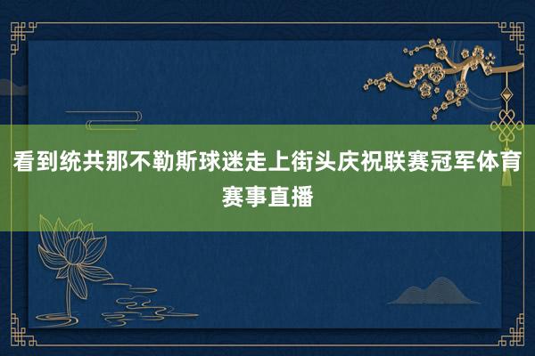 看到统共那不勒斯球迷走上街头庆祝联赛冠军体育赛事直播