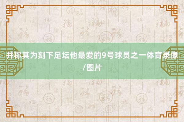 并称其为刻下足坛他最爱的9号球员之一体育录像/图片
