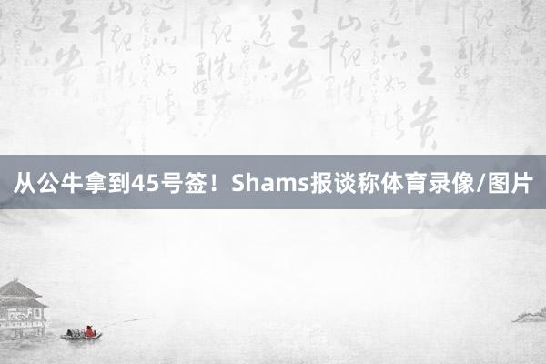 从公牛拿到45号签！　　Shams报谈称体育录像/图片