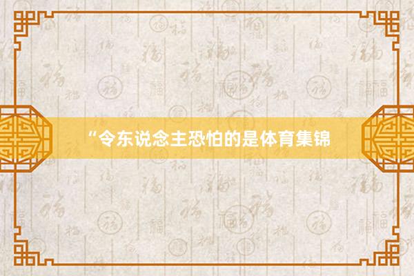 “令东说念主恐怕的是体育集锦