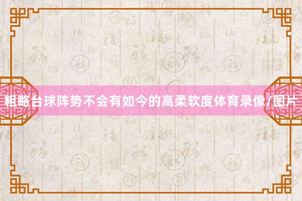 粗略台球阵势不会有如今的高柔软度体育录像/图片