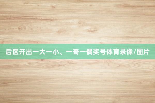 后区开出一大一小、一奇一偶奖号体育录像/图片
