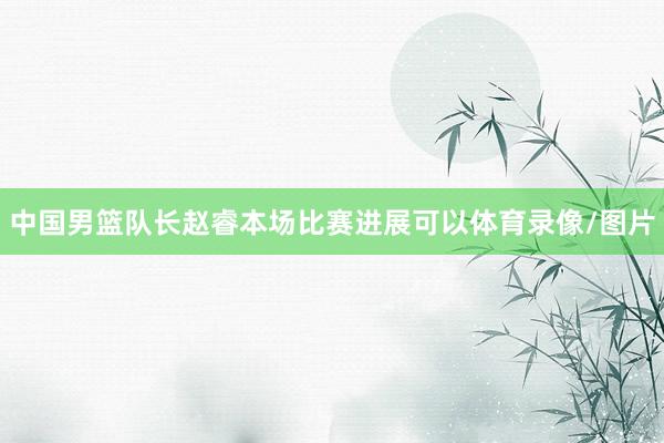 中国男篮队长赵睿本场比赛进展可以体育录像/图片