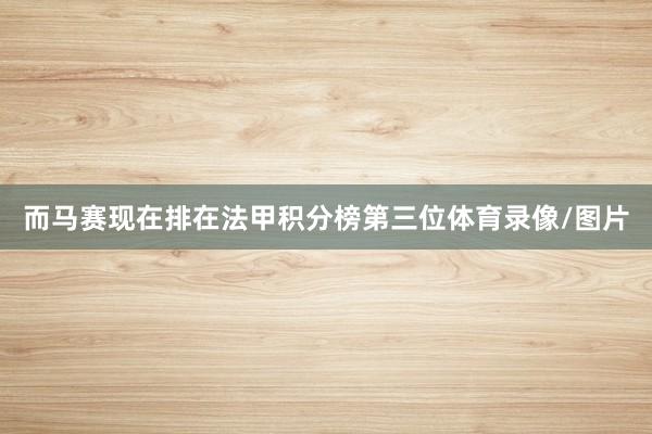 而马赛现在排在法甲积分榜第三位体育录像/图片
