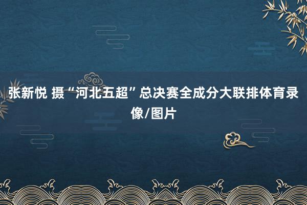 张新悦 摄“河北五超”总决赛全成分大联排体育录像/图片