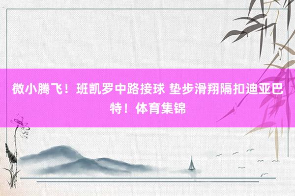微小腾飞!班凯罗中路接球 垫步滑翔隔扣迪亚巴特!体育集锦