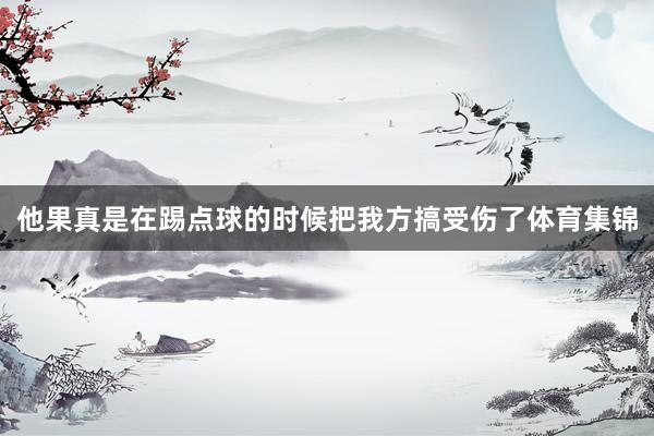 他果真是在踢点球的时候把我方搞受伤了体育集锦