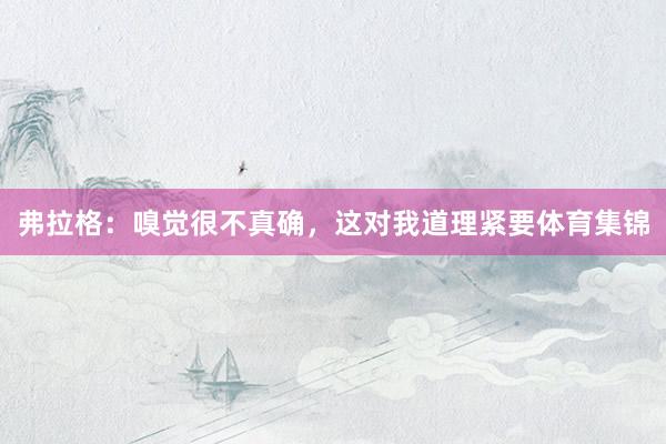 弗拉格：嗅觉很不真确，这对我道理紧要体育集锦