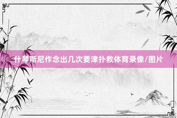 什琴斯尼作念出几次要津扑救体育录像/图片