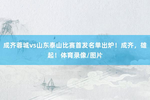 成齐蓉城vs山东泰山比赛首发名单出炉！成齐，雄起！体育录像/图片